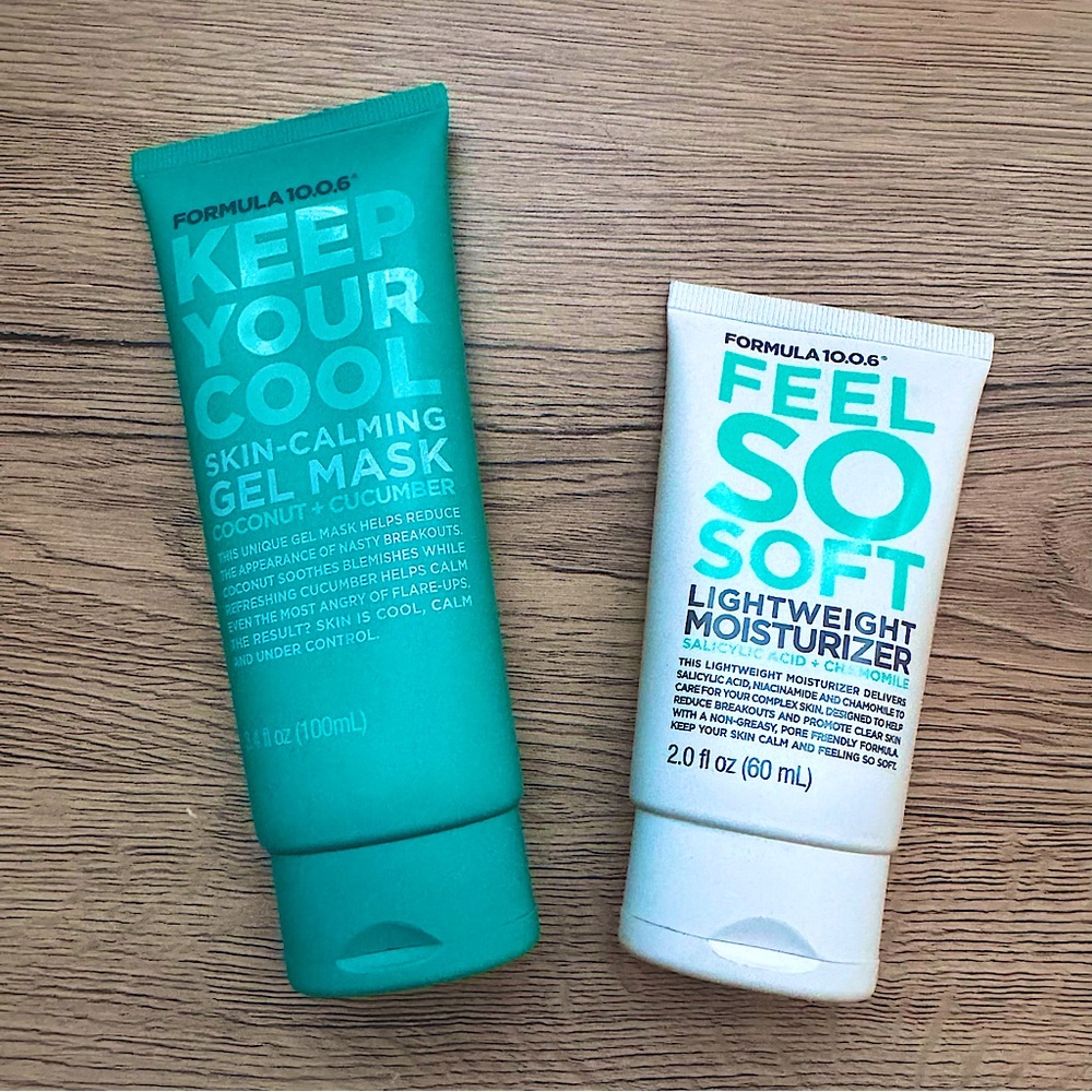 Formula 10.0.6 Skin Calming Mask and Lightweight Moisturizer Duo Never Used